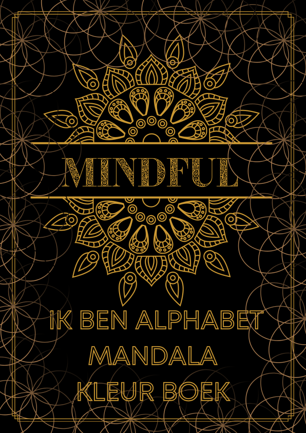 Ik ben alfabet Mandala kleurboek voor volwassenen